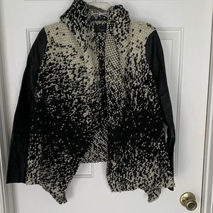 Dolce Vita leather sleeve sweater